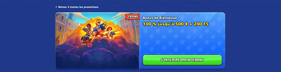 bonus de bienvenue pistolo casino